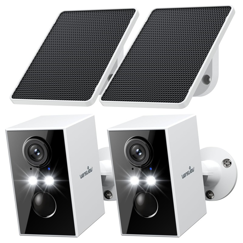 Cameras Wireless Outdoor-2K WiFi 6 Solar Outdoor Wireless for Home with AI Mo…