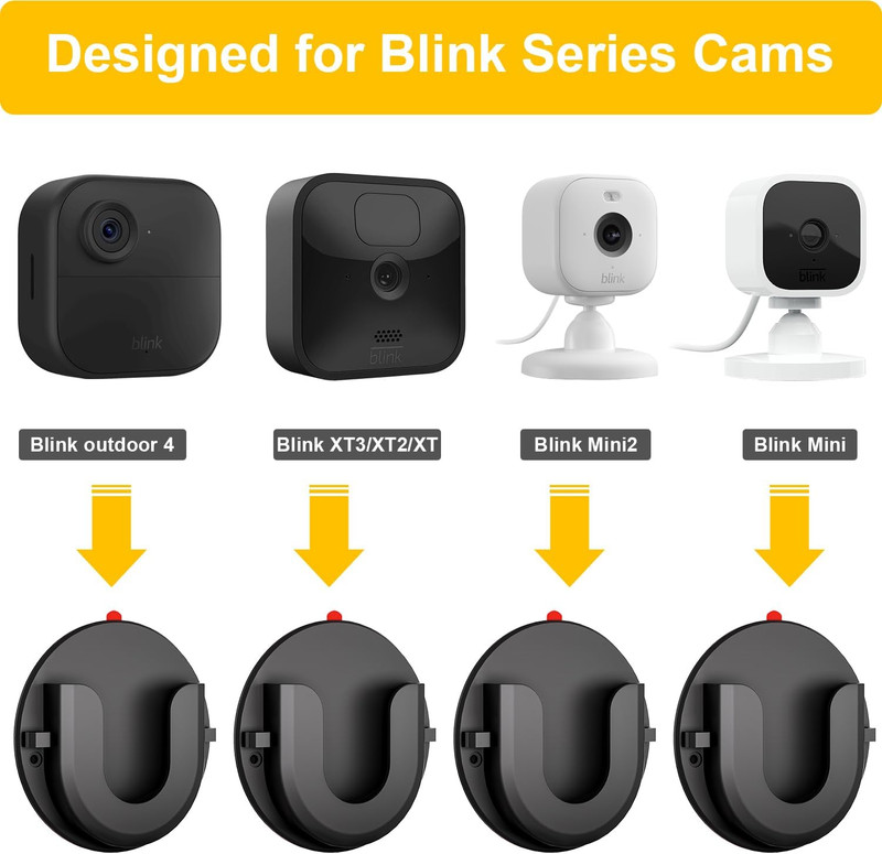 3 Pack Blink Camera Adhesive Wall Mount Bracket for Blink Mini/Mini 2 /Blink Out gallery