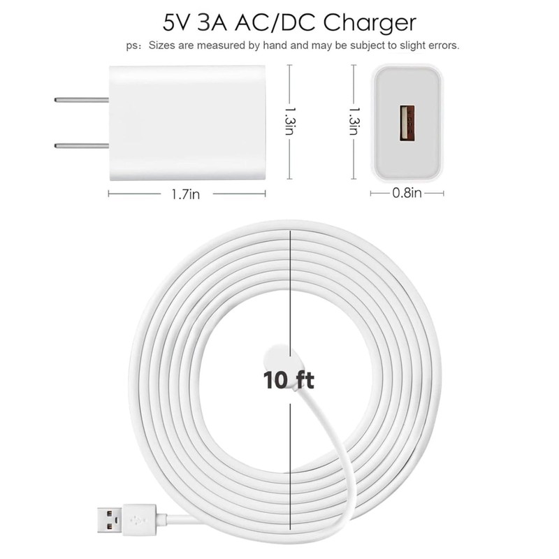 10FT Arlo Camera Charger 2 Pack - Compatible with Pro 5S, Ultra, Go 2, Weather R gallery