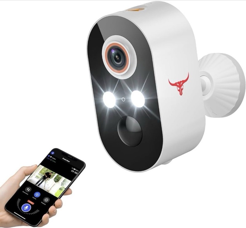 Wireless Bullet Security Camera 1080p Night Vision Two-Way Audio AI Cloud