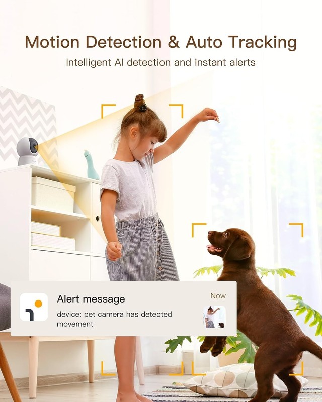 5G Indoor Security Camera, 4MP Pet Camera with Speaker for Dog/Cat, Baby Moni... gallery