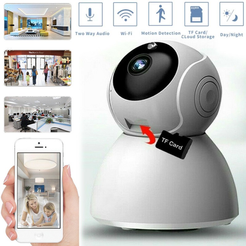 Panoramic WiFi IP Camera 1080P Security Night Vision for Home Baby Pet Monitor