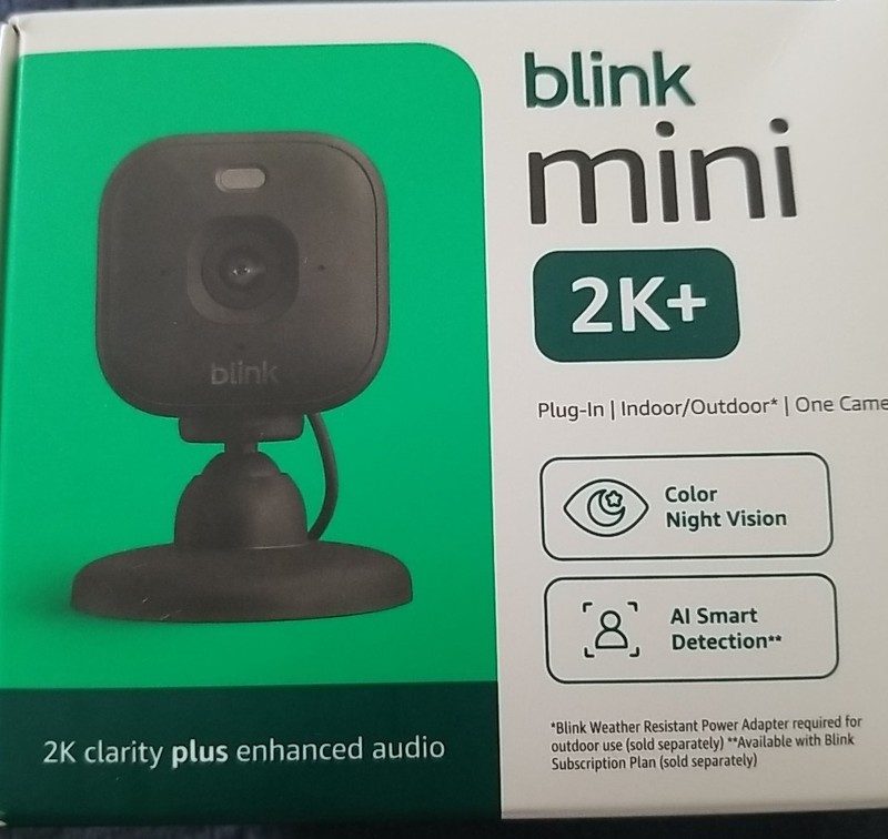 Blink – Mini 2K+ Compact plug-in security camera, 2K video resolution, color …