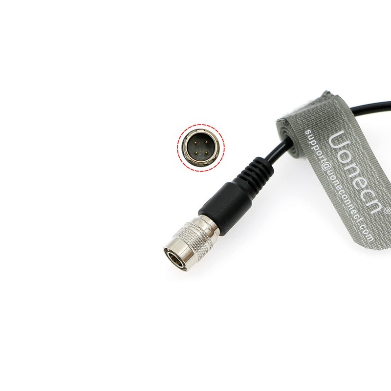Spring Cable Right Angle DC To 4 Pin Hirose Male Power Cable Fits Zoom F8 gallery