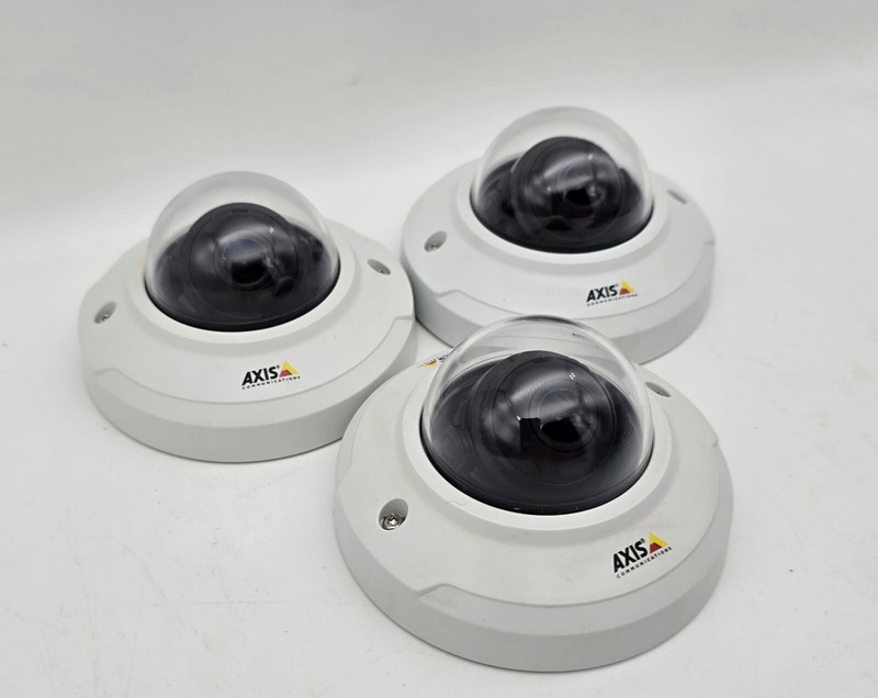 (LOT OF 3) Axis M3045-V Network HDTV 1080P IP Mini Dome Security Camera’s Tested