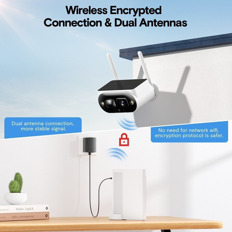 4MP Solar Wireless Security Camera System Outdoor 10CH NVR CCTV 5G/2.4G WiFi Pro gallery