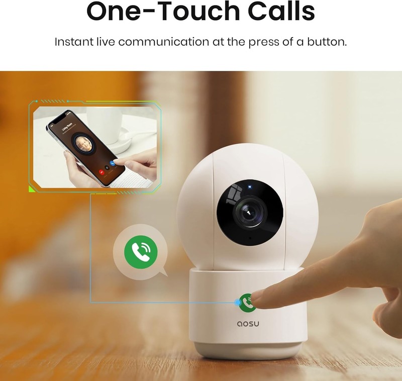 aosu 2K Security Camera Indoor Baby Monitor 360 gallery