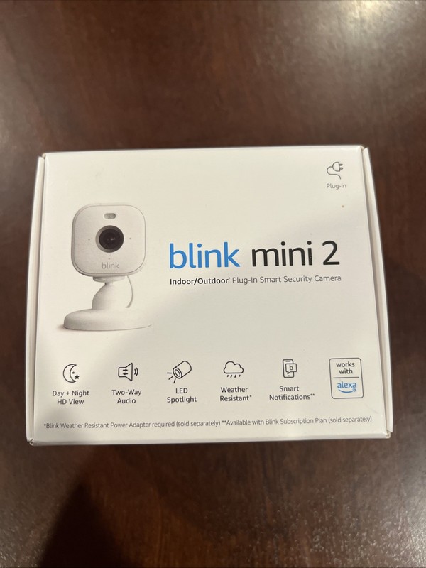 NEW Blink Mini 2 Indoor and Outdoor Plug-in smart security camera HD night