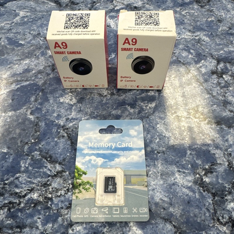 A9 Smart Camera Battery IP Wireless Camera & SD Card Bundle – NEW