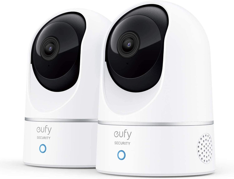 Eufy Security Indoor Cam E220 2-Cam Kit, 2K Security Indoor Camera Pan & Tilt, P