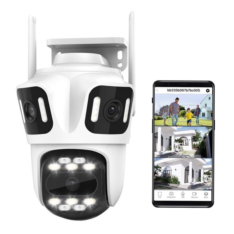 9MP Three Lens Security Camera Wireless Outdoor 2.4G WiFi Camera