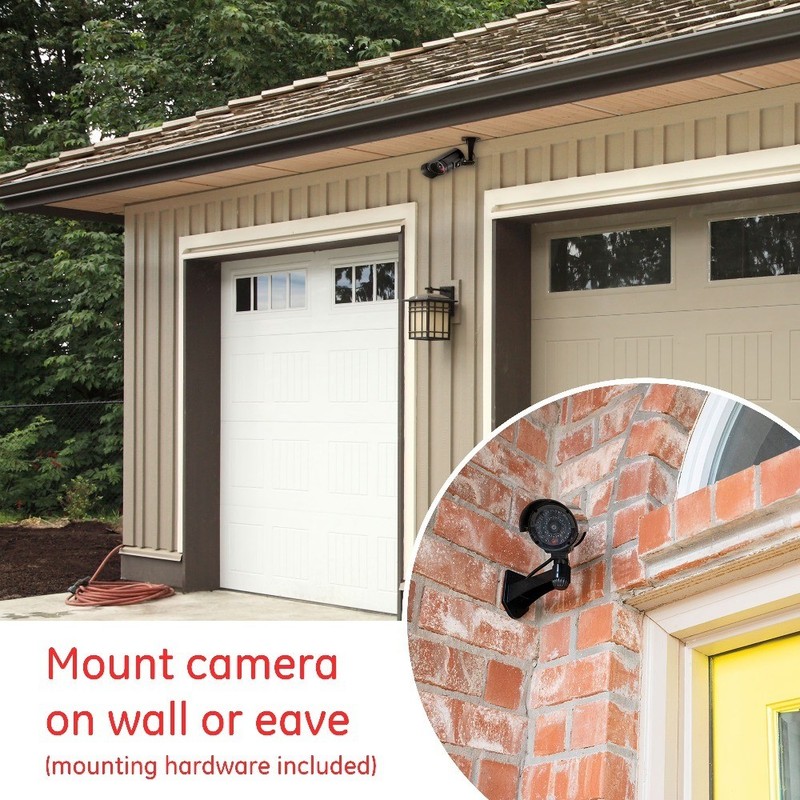 Fake Security Camera with Blinking Red LED Light Bullet Style Surveillance Dummy gallery