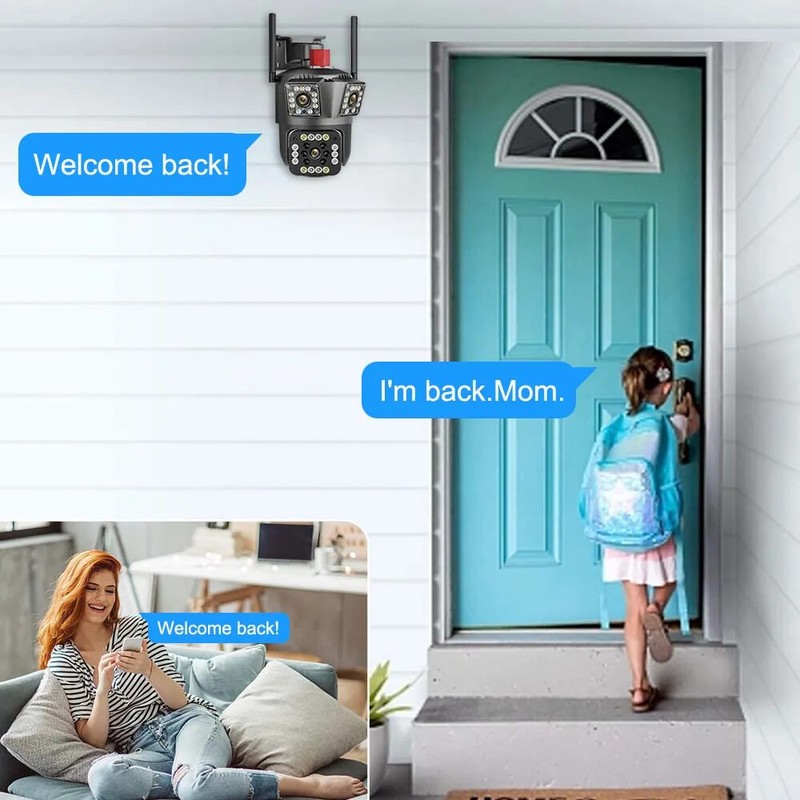 9MP Camara De Seguridad Wifi Inalambricas Para Casa y Exterior Con Audio Video gallery