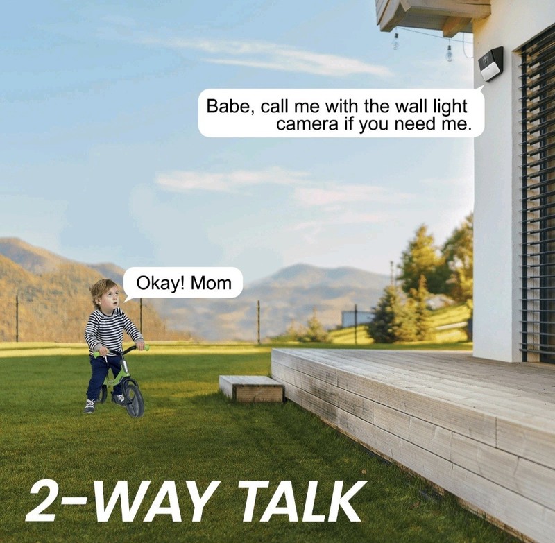 Cinnado S2 2K 3MP Solar Wireless Wall Light Security Camera Outdoor WiFi NEW gallery