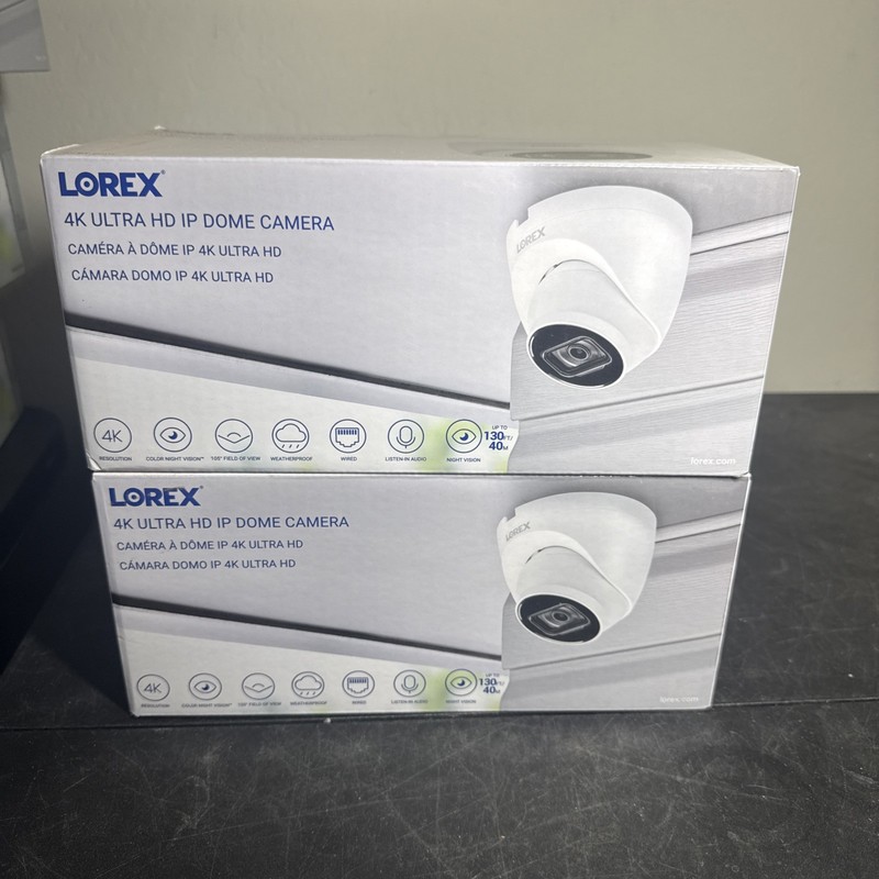 Lorex 4K HD Dome Dome Security Camera E841CD-E Sealed Lot Of 2