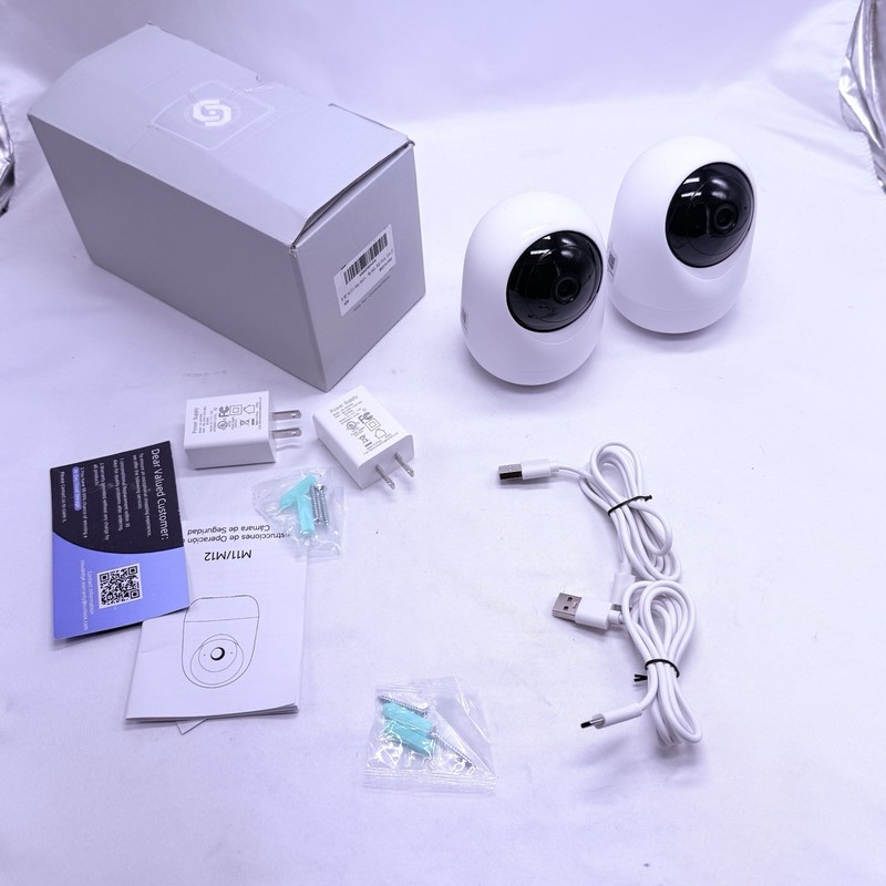 Cameras for Home Security, 2K Pet Camera with 2.4GHz/5GHz – 2 Pack