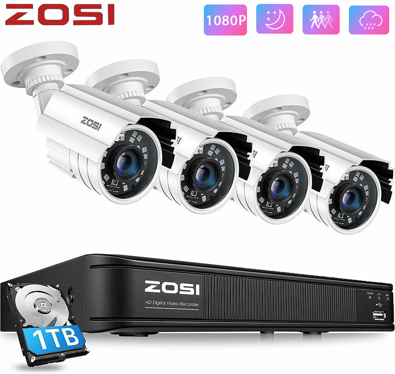 ZOSI 8CH 5MP-Lite DVR Recorder CCTV Camera De Seguridad 1080P Outdoor IR Camera