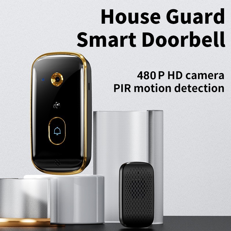 Smart Wi-Fi Video Doorbell X10 480P HD PIR Motion + Wireless Chime + Cloud Save gallery