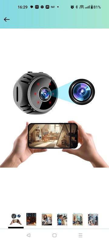 WiFi Camera Mini Wireless Nanny Cam Small Home Security Indoor Cam Surveillance