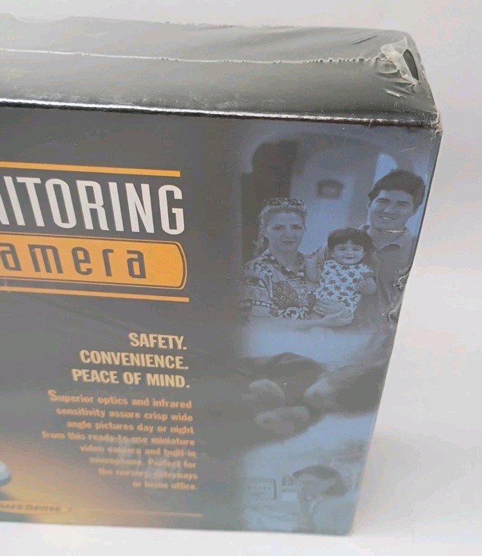 Wide Angle Video Monitoring Camera Black & White SAFE-SENSE New/Sealed 1998 RARE gallery