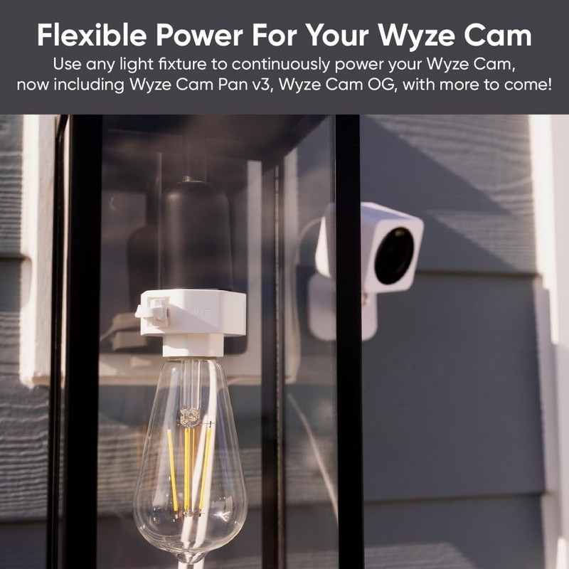 Motion-Activated Lamp Socket V2 Power Adapter for Enhanced Security - Wyze gallery