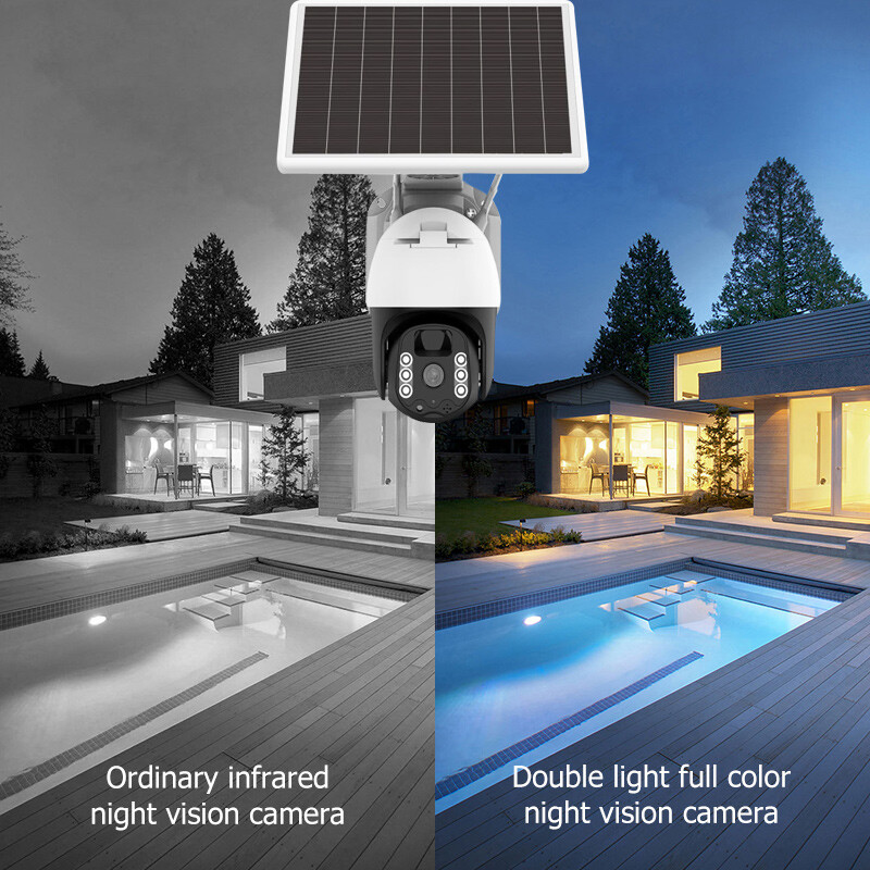4G Home Security Camera Outdoor Solar Battery Powered Wireless Wifi Cam Pan Tilt gallery