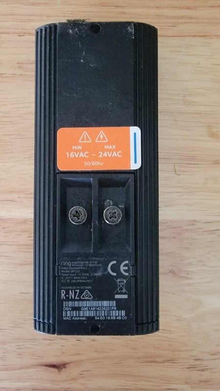 Ring Wired Doorbell Pro (Video Doorbell Pro 2) Unit ONLY – Model 5AT2S2 / 5AT252
