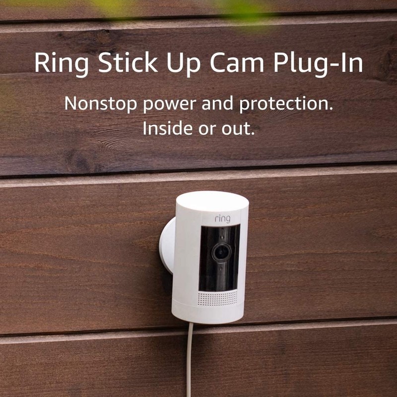 Ring Stick Up Cam Plug-In, Weather-Resistant Outdoor Camera, Live View, Color Ni gallery