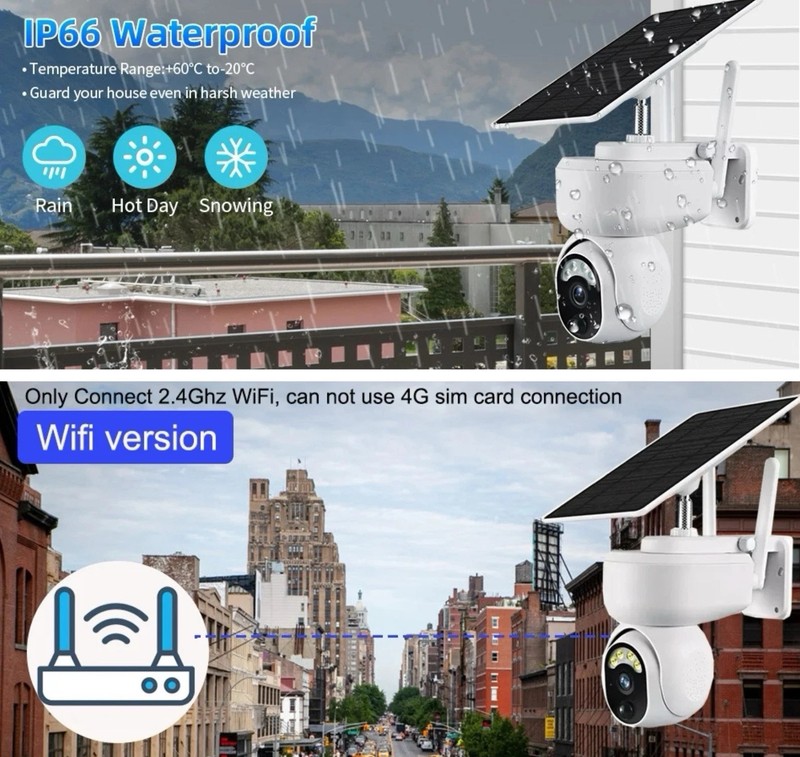 PTZ SOLAR Security 4MP HD Camera 12m AI Human Detection,2-Way Audio, Wi-Fi, APP gallery
