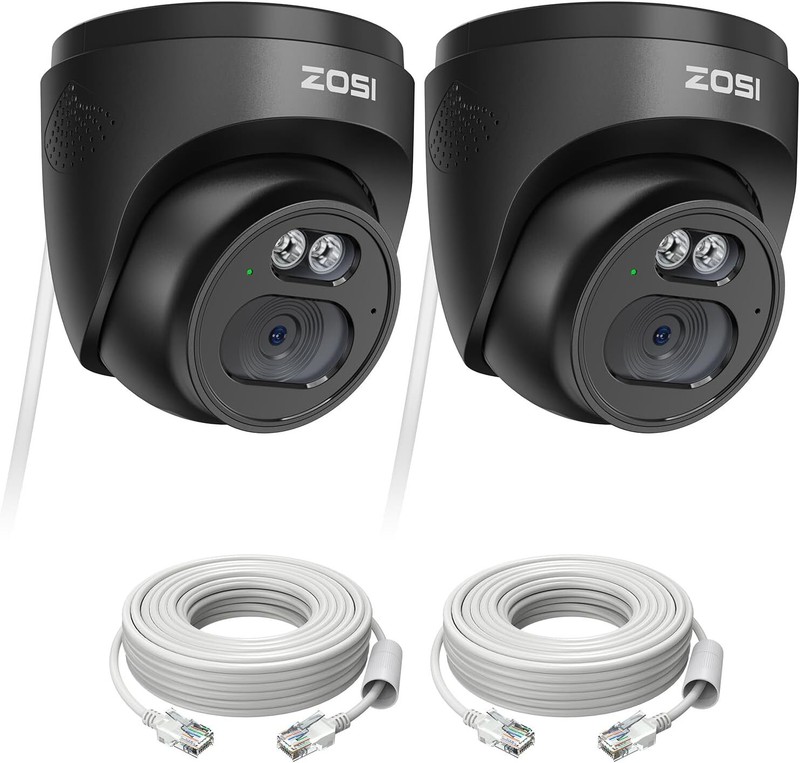 ZOSI 2 Pack 4MP C220 1440p Surveillance Outdoor Camera AI Human Detection