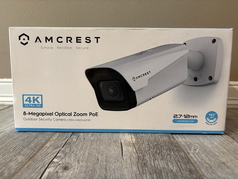 Amcrest IP8M-MB2546EW 8MP 4K PoE Bullet IP Camera 4x Zoom