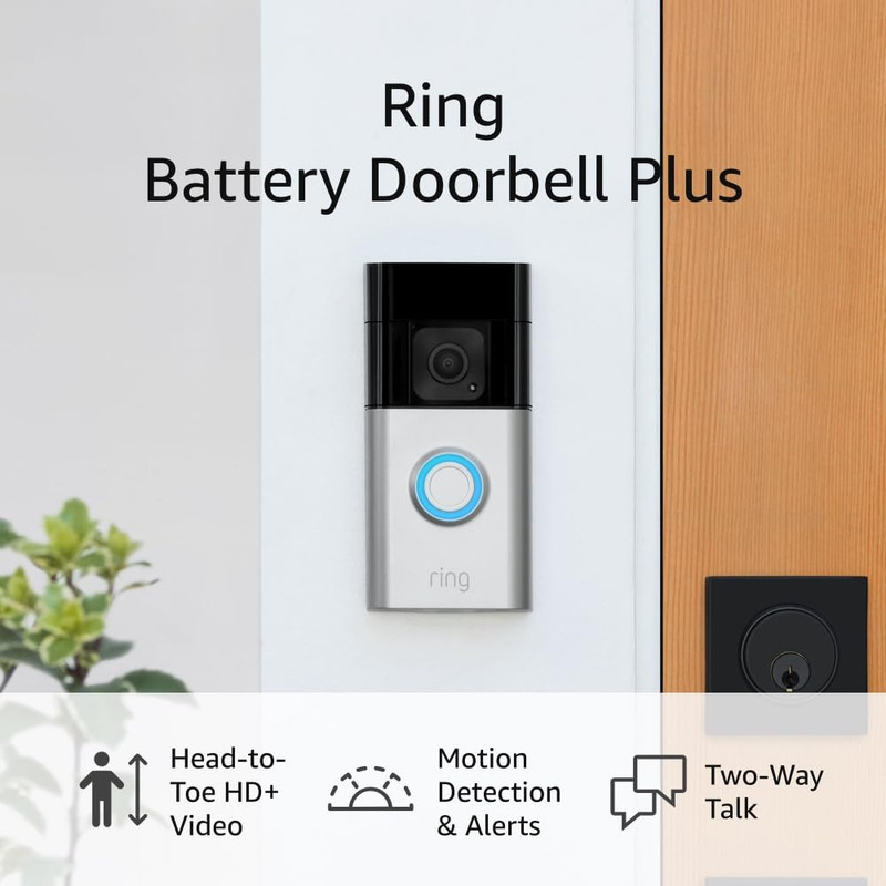Ring Battery Doorbell plus | Head-To-Toe HD+ Video, Motion Detection & Alerts, a gallery