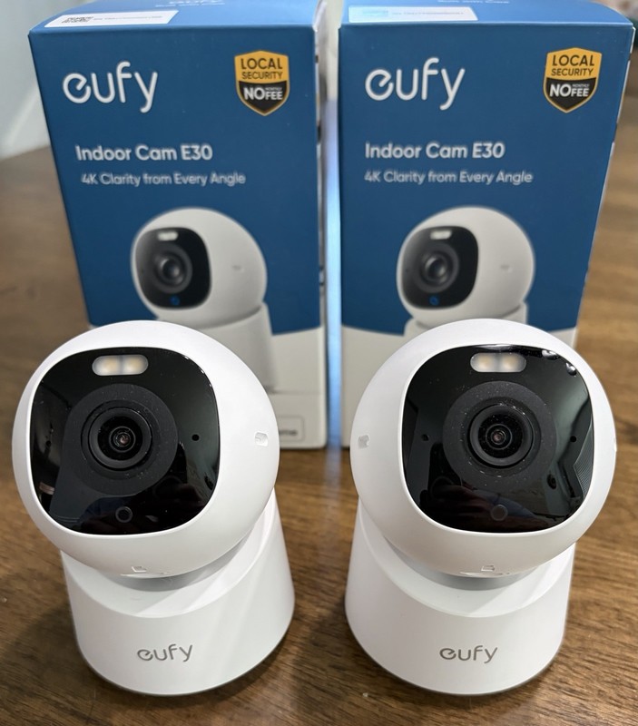 eufy Indoor Cam E30 4K Wi-Fi Night Vision 2-Pack w/128GB microSD HomeKit gallery