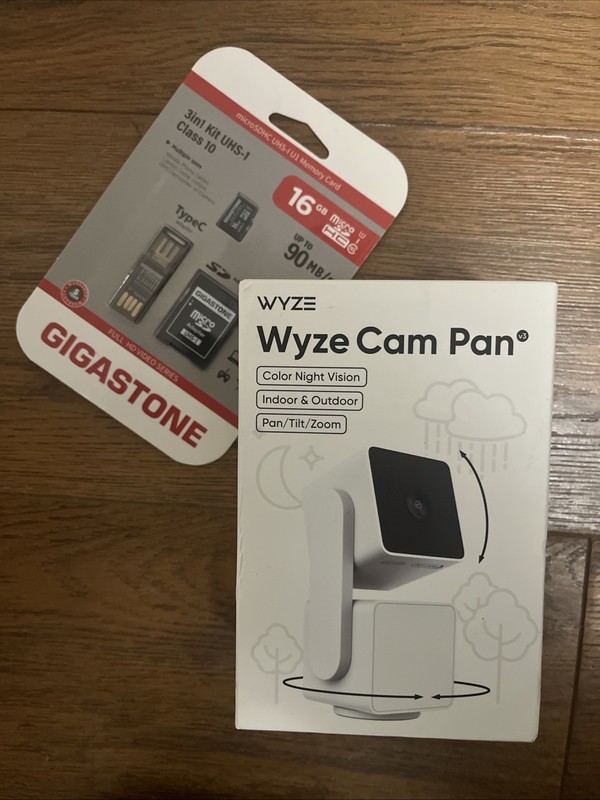 Wyze Can Pan Has Color Night Vision Pan/Tilt/Zoom Works Indoor & Outdoor Camera