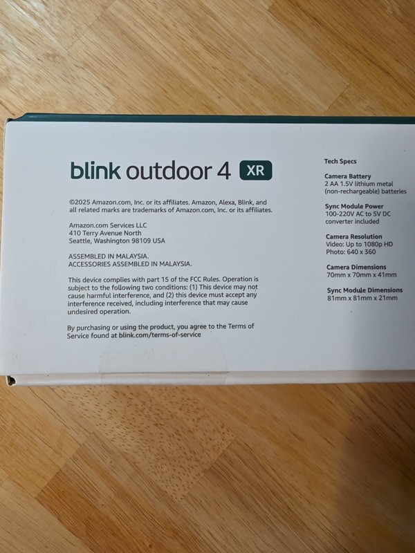 Blink Outdoor 4 XR , 4 Camera System w/Sync Module Included - New Sealed gallery