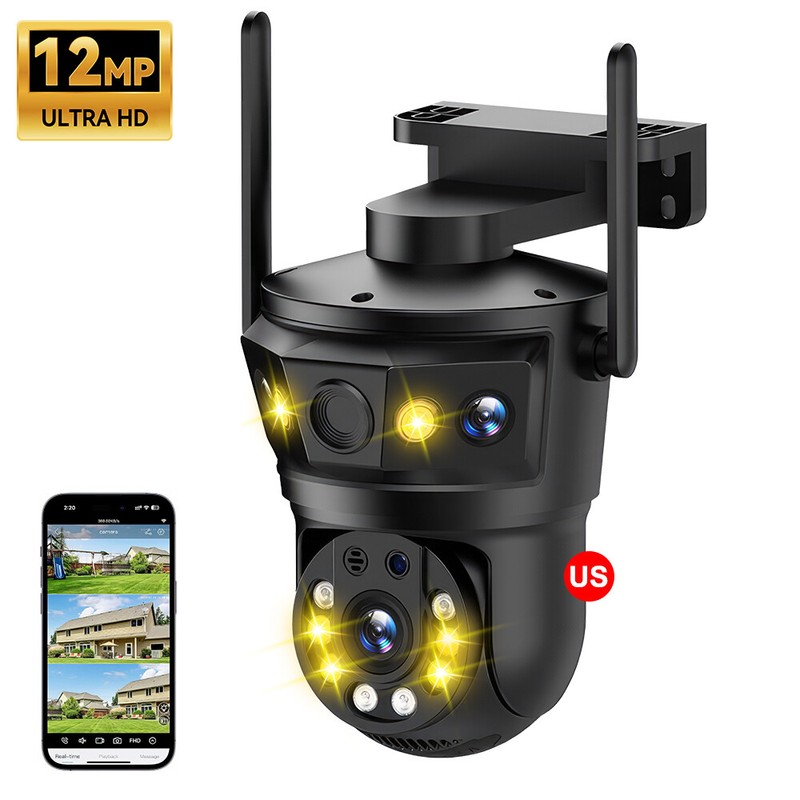 Security Camera Ai Motion Auto Tracking PTZ Video Camera Outdoor WiFi IP Camera