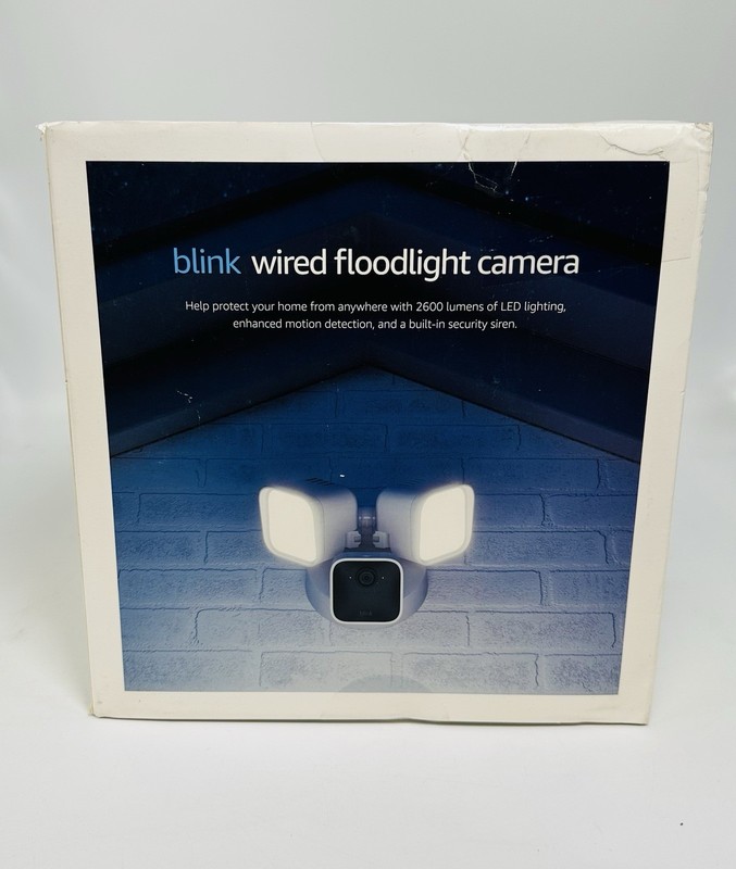Blink Wired Floodlight Camera Enhanced Motion Detection White *NEW -See Box* gallery