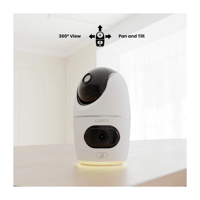 Lorex 2K Dual Lens Indoor Pan-Tilt Wi-Fi Security Camera, W463AQD-E gallery
