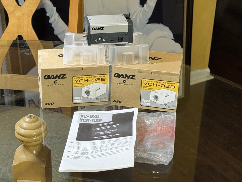 (2) GANZ Camera Cs Mount Color CCD Camera – YCH-02B NIB
