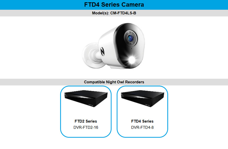 Night Owl CM-FTD4LS-B-V2 2K 2560x1440 (4MP) Wired Add-on Camera with Spotlight gallery