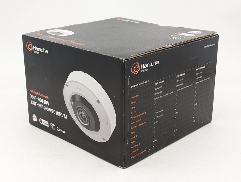 Hanwha X series 12MP Sensor 360 Outdoor Fisheye Security Camera (XNF-9010RV) gallery