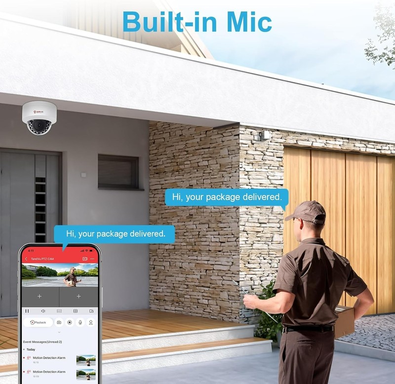 Professional 4MP Dome Camera with Night Vision & Easy Installation - White gallery