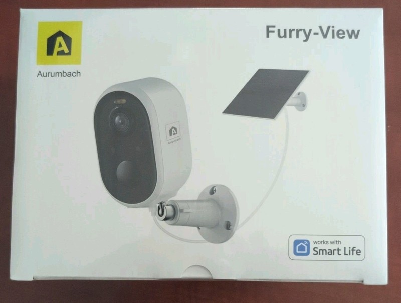 Aurumbach Furry View Solar Powered Outdoor Security Camera – New