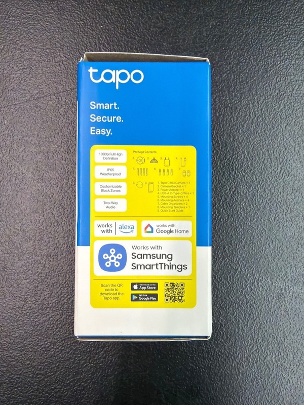Tapo Indoor/Outdoor Security Wi-Fi Camera 1080p Full HD Night Vision IP65 Weathe gallery