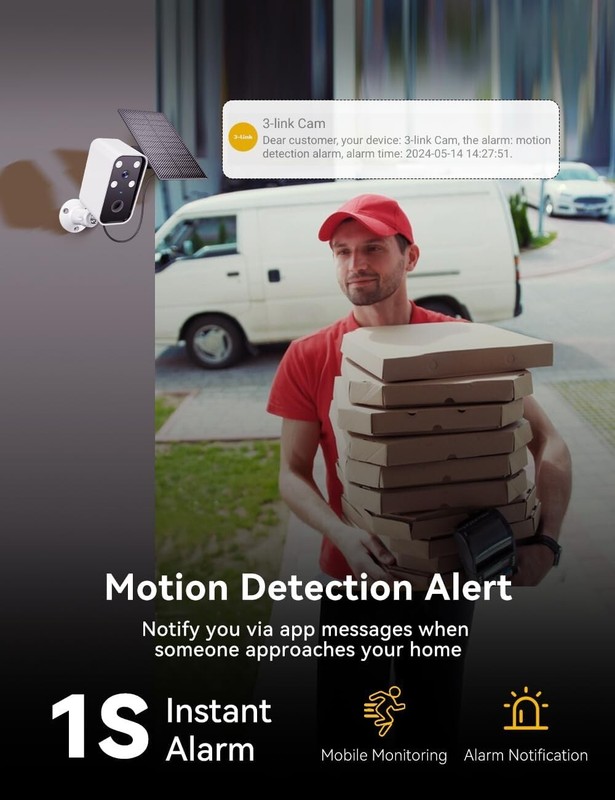Battery-Powered Solar Camera: Wireless 1080p Surveillance with Motion Activation gallery