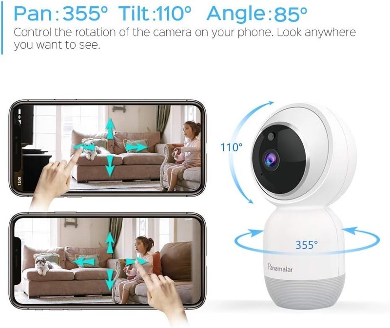 Panamalar Baby Monitor, 1080P WiFi Indoor Security Camera with 2-Way Audio gallery