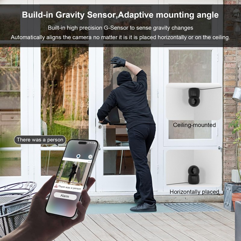 2K Camara De Seguridad 2.4 GHz Para Casas Cuarto Bebe Interior Con Audio Sensor gallery