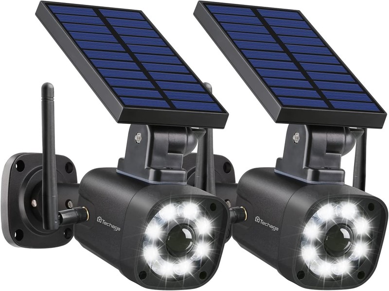 SL669 Solar Powered Dummy Security Camera Fake CCTV Flashing Light