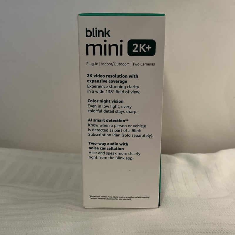 Blink Mini 2K+ Compact plug-in security camera 2K video resolution 2 Pack New gallery