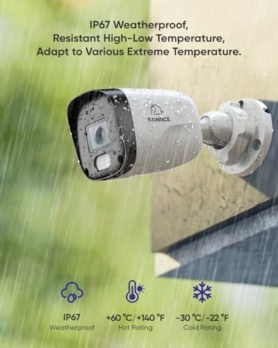 2K 3MP Super HD PoE IP Security Camera, 100ft Night Vision, Weatherproof, Human/ gallery